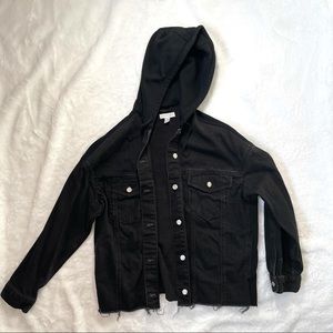 TopShop Over Sized Jean Jacket with Hood US Size8